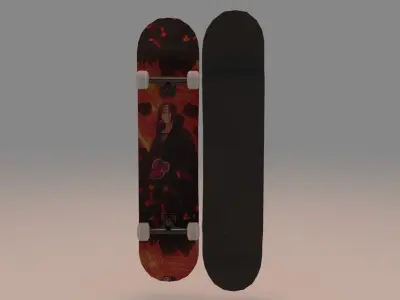 Itachi Anime Series Skateboard 3D model