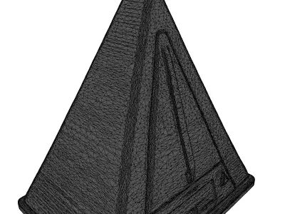 Futuristic Pyramid Digital Alarm Clock 3D model