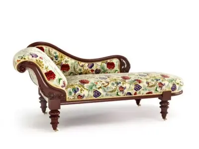 Colorful Antique Sofa 3D model