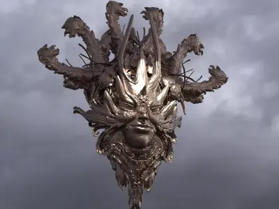Medusa Style Shield  3D model