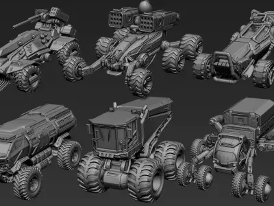 Sci-Fi Vehicles Part 1 3D model