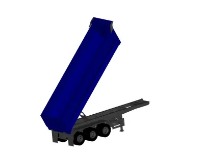 dumping truck Trailer 3D model