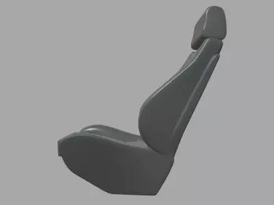 Car Seat 024 Low-poly 3D model