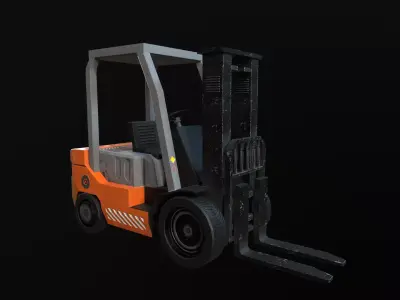 forklift Low-poly 3D model V2