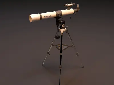 Telescope on tripod 3D model