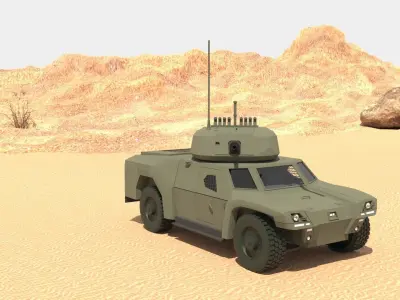 Akrep II Turkish Army Low-poly 3D model