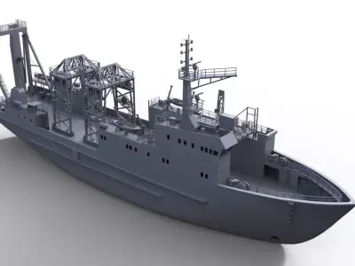 MS Brocken Modelship heavy load vessel 3D print model