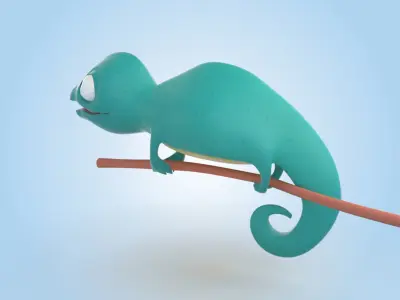 Chameleon 3D model
