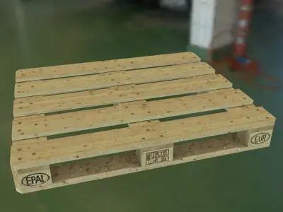 Pallet Pack PBR Low-poly 3D model