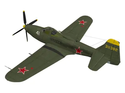 Bell P-63C Kingcobra 3D model buy