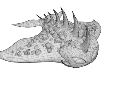 Stingray Low-poly 3D model 4