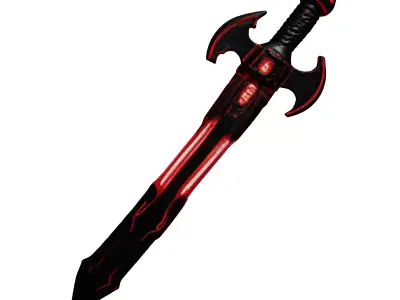 Futuristic Energy Glow Sword Weapon 3D model