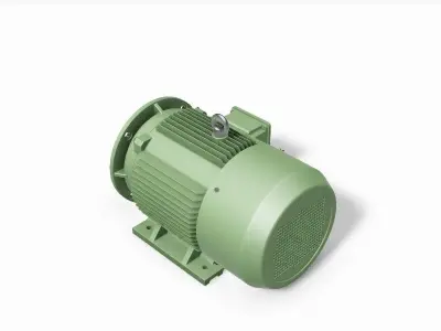 180M B35 Left IEC electric motor - 3D CAD model 3D model