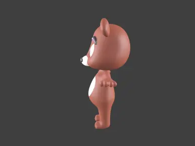 Cartoon 001 Character Bear Cute  3D model