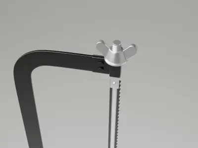Adjustable Hacksaw Fame with handle  Free 3D model