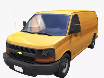 Express van Low-poly 3D model