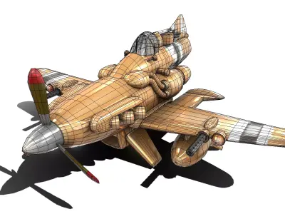 PlaneVR Low-poly 3D model