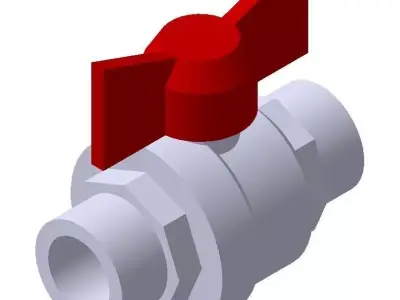 Ball Valve Bugatti 327 three quarters inch 3D model
