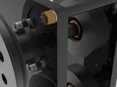 Gearbox reel assembly 3D model