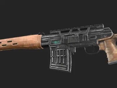 SVD Dragunov Game-Ready model Low-poly 3D model