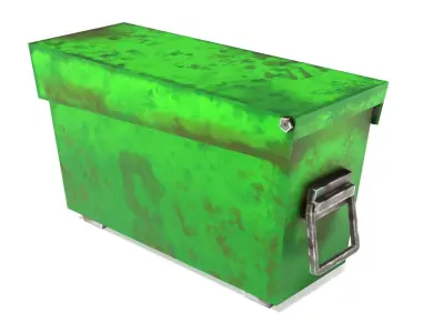 Hand Painted Stylize Ammo Box Low-poly 3D model