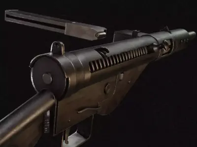 Sten Mk 2 Low-poly 3D model