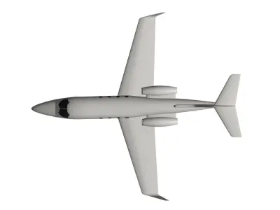 learjet private jets in philippines 3D model
