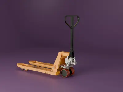 3D LowPoly Hand Pallet Truck Low-poly 3D model