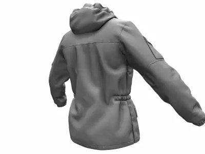 Russian Military Jacket Gorka High Poly 3D model