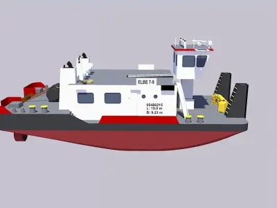 Push Boat  3D model