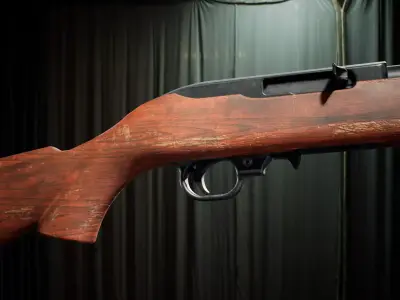 PBR - Ruger 10 22 Carbine Rifle - Game-Ready 3D Asset Low-poly 3D model