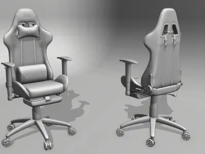 Ergonomic Gaming Chair  Low-poly 3D model