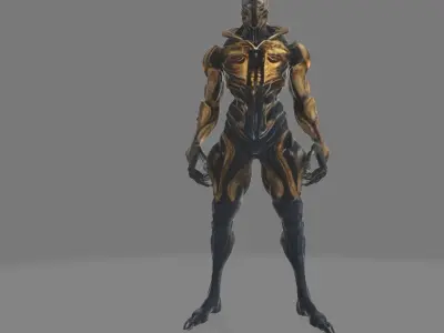 Futuristic Alien Inspired Armor Statue 3D model