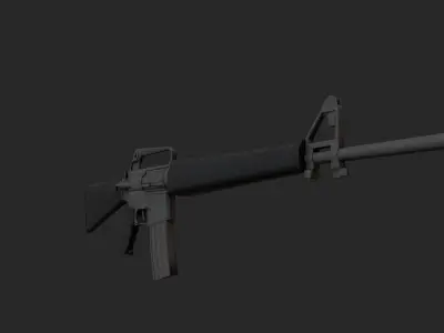 M16A1 rifle Low-poly 3D model