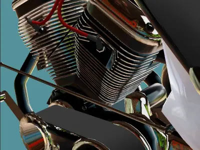 V-twin 3D model