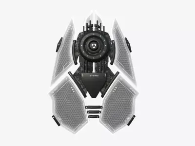SciFi Shield A09 Black Camo - Sci Fi Weapon Design Low-poly 3D model