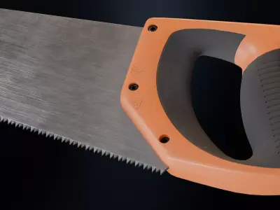 Modern Hand Saw Low-poly 3D model