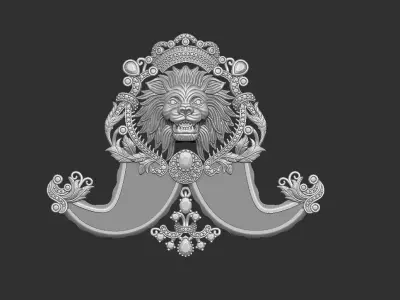 LION NAIL PENDENT II NAIL PENDENT II TEMPLE JEWELRY  3D print model