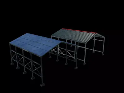 Industrial roof 3D model 3D model