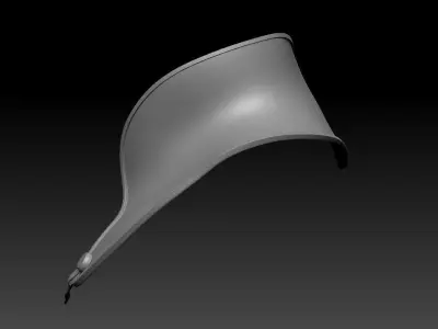 High-poly model Neck armor 3D model