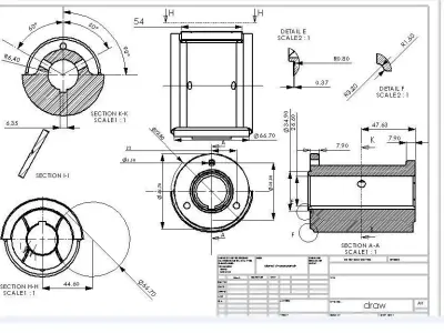 tractor engine ballancer drawing Free 3D model