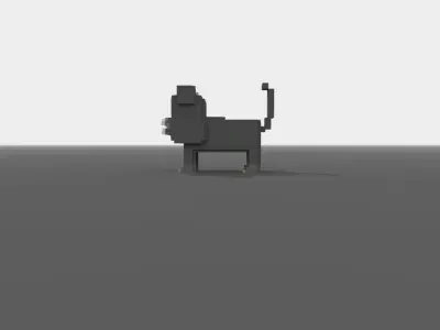 Voxel Cat Low-poly 3D model purchase