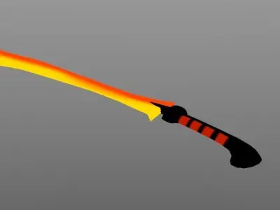 Fire Sword 3D model purchase