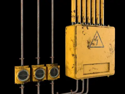 Game Ready 3D Fuse Box Low-poly 3D model