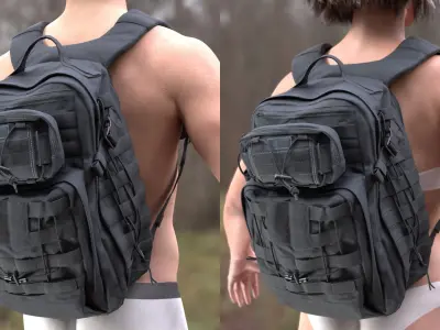  Man and Woman in Backpack 112 