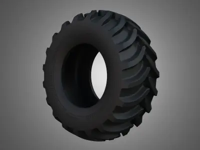 Tractor Tire 001 - One Piece 3D model