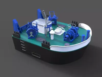 Headbarge ship 3D print model