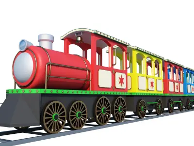 Amusement Train Toys 3D model
