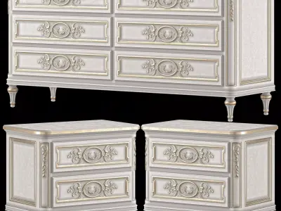 eloquence bronte nightstand and dresser  3D model