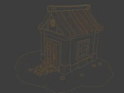 Casual House fantasy Low-poly 3D model